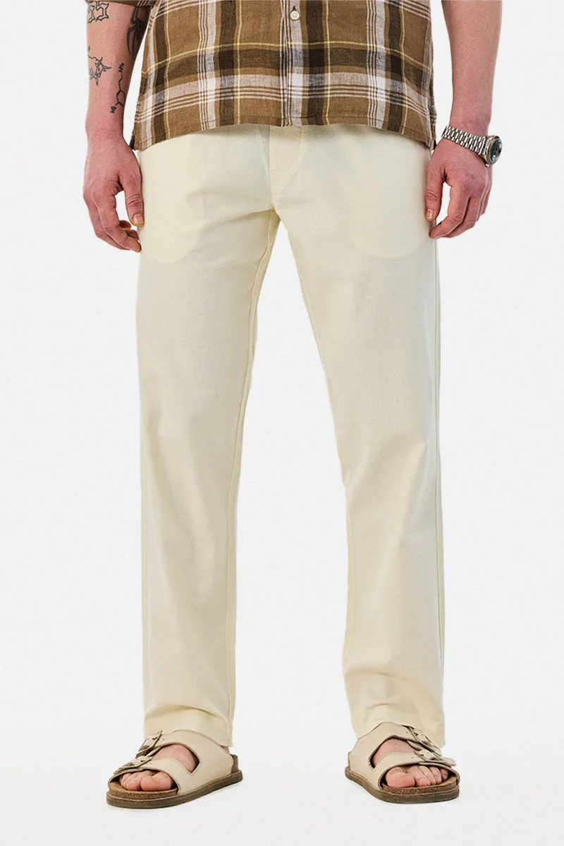SNITCH Linen Blend Baggy Trousers